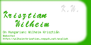 krisztian wilheim business card